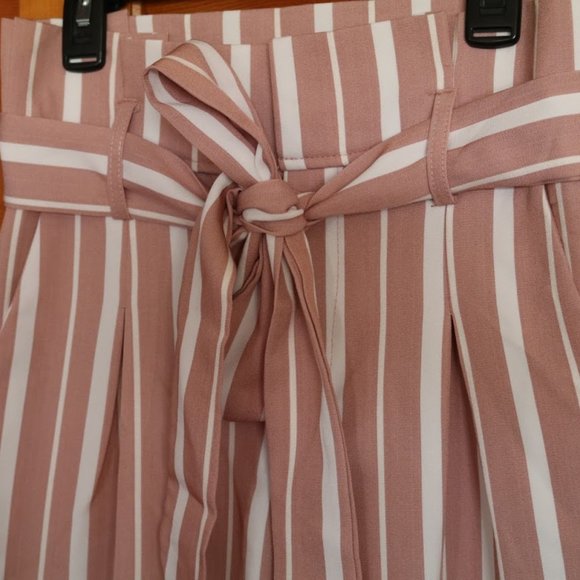 Impressions 'One And Only' Stripe Paperbag Ankle Pants NWOT! - Size S - Picture 4 of 16